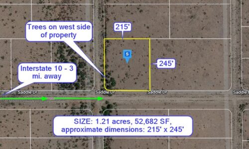 1.21 Acre Corner Lot - Willcox, AZ, Cochise County, 94 mi. to Tucson, Great Dirt Road Access 4 mi. off I-10 Freeway, Mtn Views, Great for Camping, Off-Roading - $99 Down