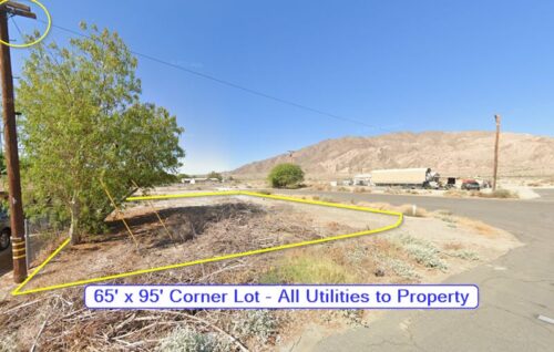 DESERT SHORES, CALIFORNIA - 0.14 Acre Lot, Imperial County: Water, Power, Sewer to Property, Mf'd Homes YES, 50 mi. to Palm Springs, 27 mi. to Indio