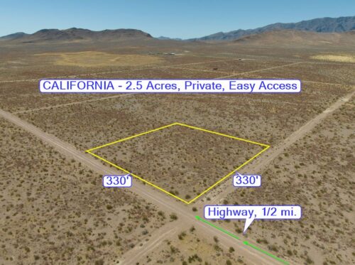 CALIFORNIA - 2.5 Acres, Charleston View, CA, Inyo County: 1/2 mi. to Highway, Secluded Corner Lot w. Great Access, No Flood Plain, Mtn Views, 57 mi. to Las Vegas