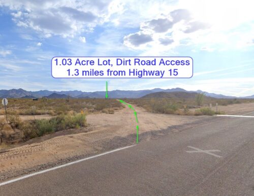 1.03 Acres, Yucca, ARIZONA: Legal Access 1.3 Miles from Hwy, No HOA, No Flood Zone or Washes, Mf'd Homes & RVs Allowed, Comps at $6K
