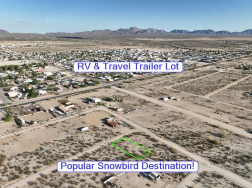 SALOME, ARIZONA - 0.16 Acre Lot# 436, La Paz County: RV & Travel Trailers Allowed, Perfect for Snowbirds, No HOA, 98 mi. to Phoenix, Great for Weekend Camping!
