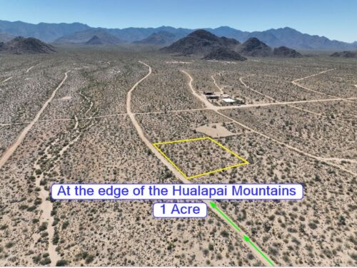 YUCCA, ARIZONA - 1 Acre, Mohave County: Good Access 4.5 Miles from Hwy, No Flood Zone or Washes, Mountain Views, Mf'd Homes & RVs Allowed