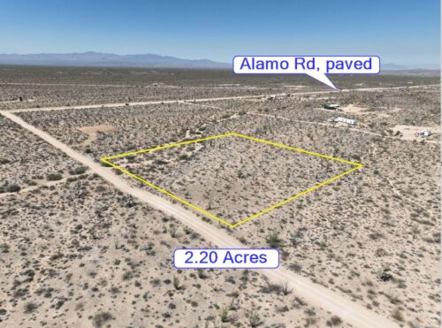 YUCCA, ARIZONA - 2.20 Acres, Mohave County: Easy Access 0.65 mi. From Paved Alamo Rd, 6.5 mi. to I-40, Hualapai Mountains Nearby, Mf'd Homes & RVs Allowed