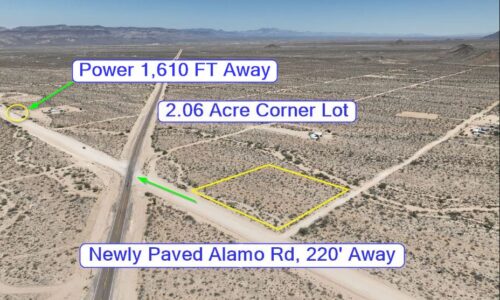 YUCCA, ARIZONA - 2.06 Acres, Mohave County: Easy Access 220' From Paved Alamo Rd, 6.5 mi. to I-40, Good Development Potential, Mf'd Homes & RVs Allowed