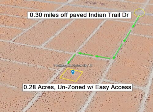 TEXAS - 0.28 Acres, Horizon City, TX: No Zoning, Commercial or Residential Development, Good Access 0.30 mi. from Paved Road, 32 mi. to El Paso, TX