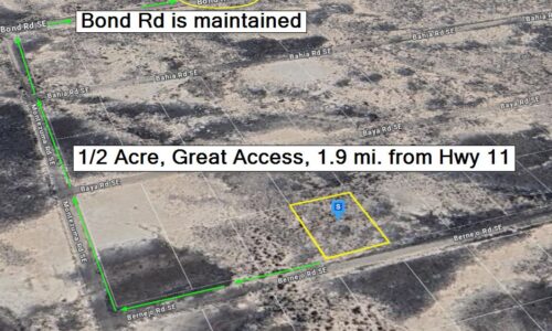 DEMING, NEW MEXICO - 0.5 Acres, Luna County: Great Access 1.9 mi from Paved Road, 5 mi to the Florida Mountains, 23 mi to Rockhound State Park