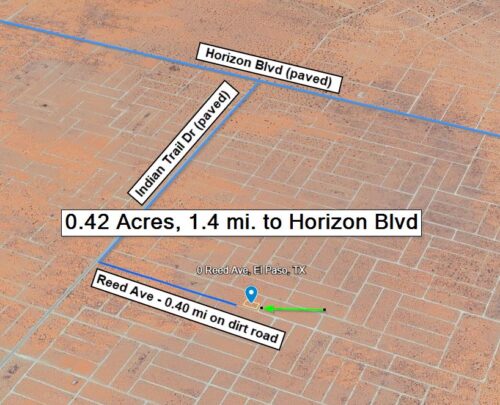 TEXAS - 0.42 Acres, Horizon City, TX: East El Paso, No Zoning, Can Use For Commercial, Residential, Great Business Location, 32 mi. to El Paso