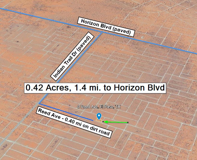TEXAS - 0.42 Acres, Horizon City, TX: East El Paso, No Zoning, Can Use For Commercial, Residential, Great Business Location, 32 mi. to El Paso