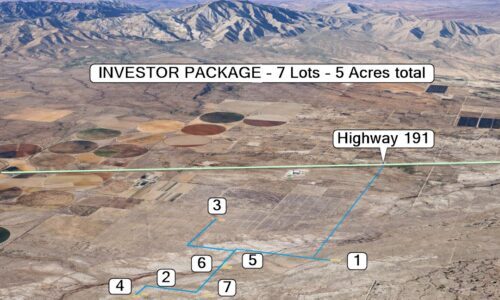 INVESTOR PACKAGE - 7 Lots, 5.03 Acres, Cochise, AZ: 50% Off Price, Legal 4WD Access from Hwy 191, 80 mi. to Tucson