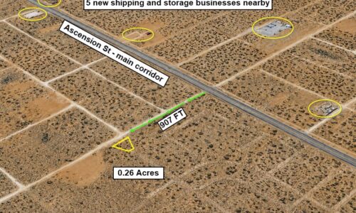 0.26 Acres, Horizon City-El Paso, TX: Unrestricted Zoning, Located in Growth Corridor, 907 FT from Ascension St, Perfect for Land banking, 27 mi. to El Paso