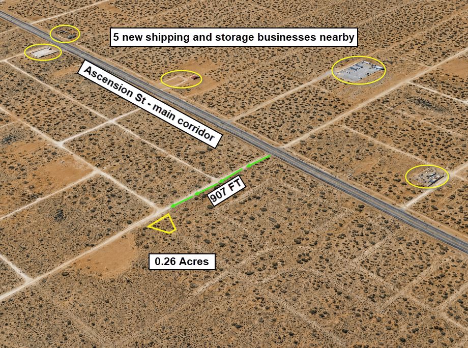 0.26 Acres, Horizon City-El Paso, TX: Unrestricted Zoning, Located in Growth Corridor, 907 FT from Ascension St, Perfect for Land banking, 27 mi. to El Paso