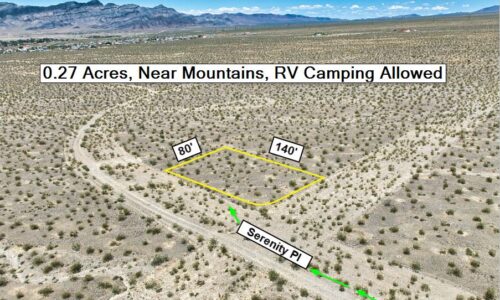 NEVADA - 0.27 Acres, Pahrump, NV: Camping and RV'ing Allowed up to 7 Days, No Utilities, Casinos 7 mi. Away, Mountains & Hiking Nearby, 65 mi. to Las Vegas