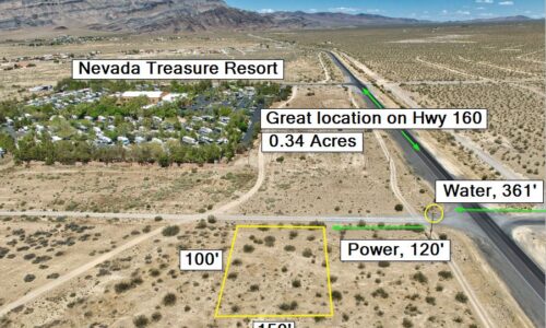 NEVADA - 0.34 Acres, Pahrump, NV: Power 120' Away, Water 341' Away, MF Zoning Allows Multi-Fam Income Property or SFR, Great Location on Hwy 160!
